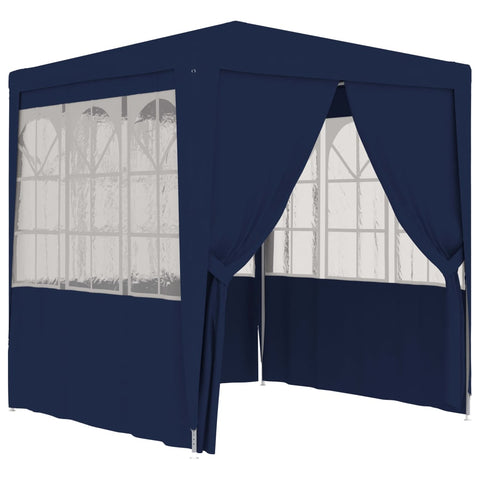 Professional Party Tent With Side Walls 2X2 M Blue 90 G/M Marquees