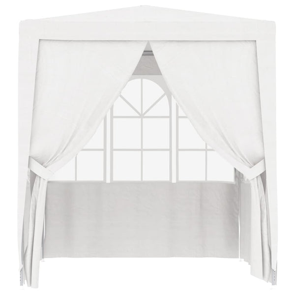 Professional Party Tent With Side Walls 2.5X2.5 M White 90 G/M