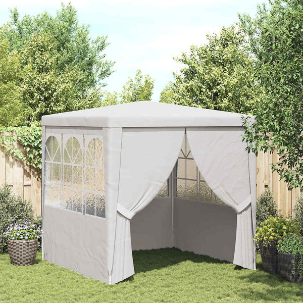 Vidaxl Professional Party Tent With Side Walls 2.5X2.5 Meter White 90 Grams Per Square Marquees