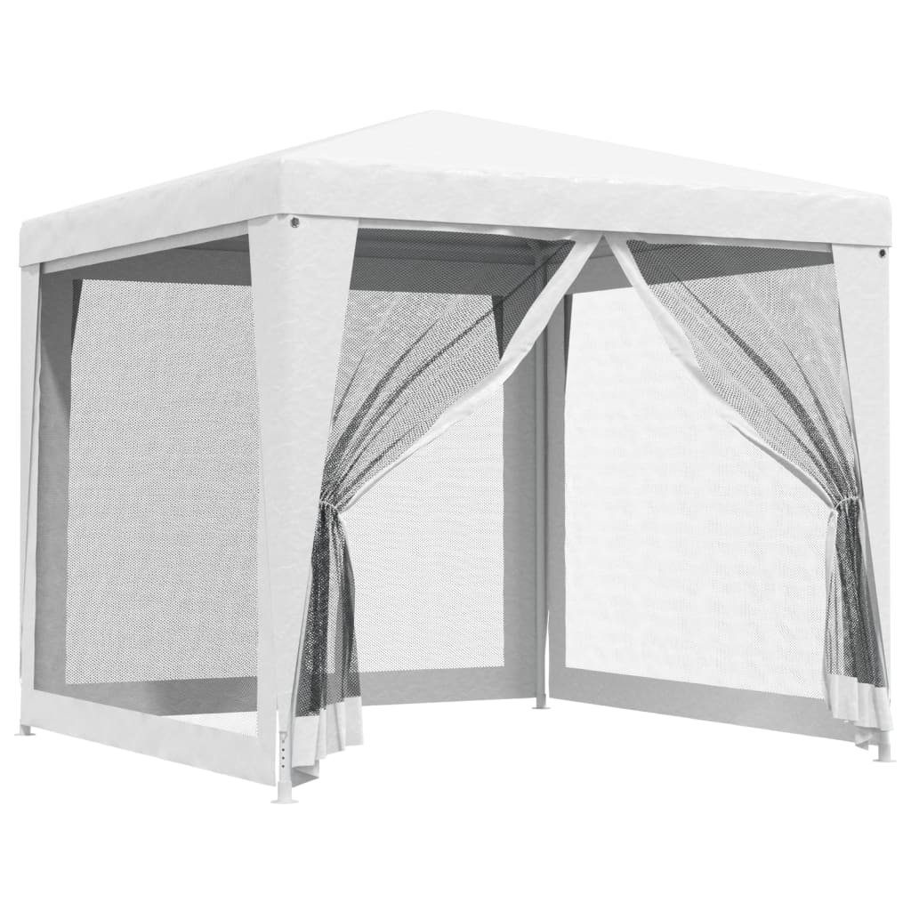 Party Tent With 4 Mesh Sidewalls 2.5X2.5 White Marquees