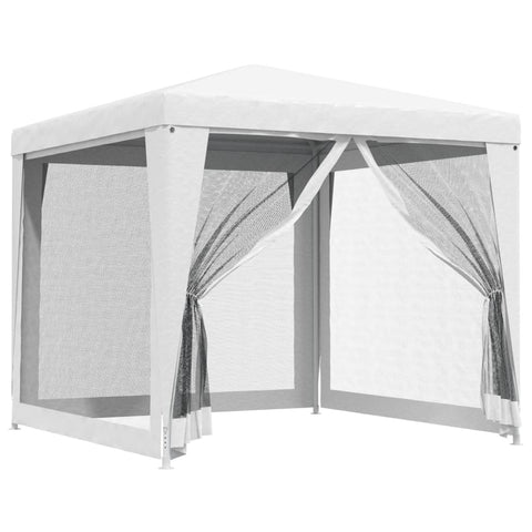 Party Tent With 4 Mesh Sidewalls 2.5X2.5 White Marquees