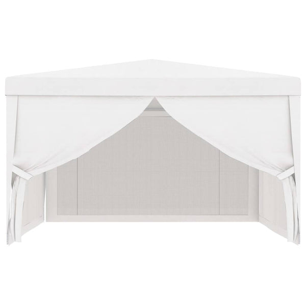 Party Tent With 4 Mesh Sidewalls 4X4 White
