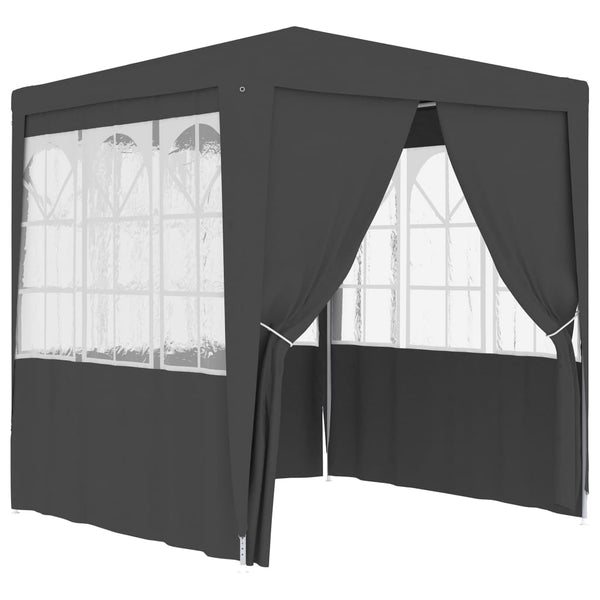 Vidaxl Professional Party Tent With Side Walls 2X2m Anthracite 90 Grams Per Square Meter Marquees