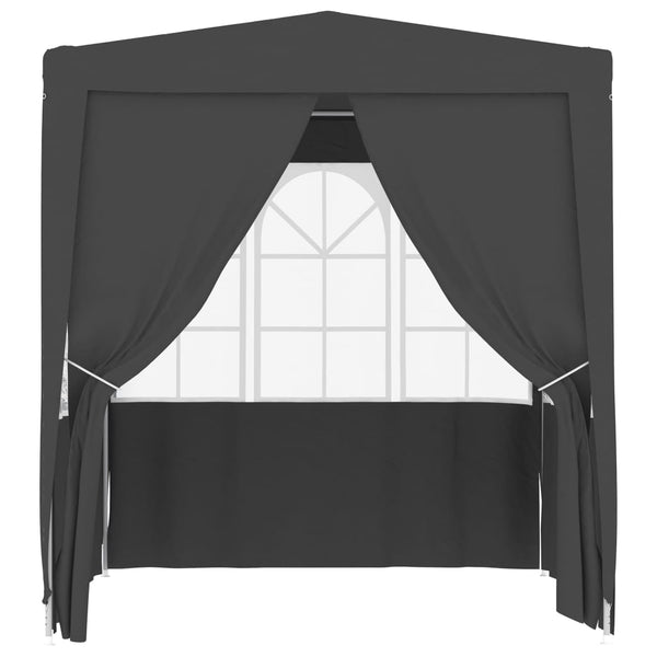 Vidaxl Professional Party Tent With Side Walls 2X2m Anthracite 90 Grams Per Square Meter Marquees