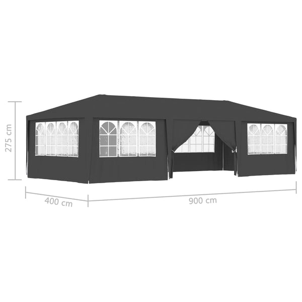 Professional Party Tent With Side Walls 4X9 M 90 G/Mâ²