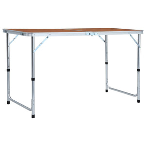 Foldable Camping Table Aluminium 120X60 Cm