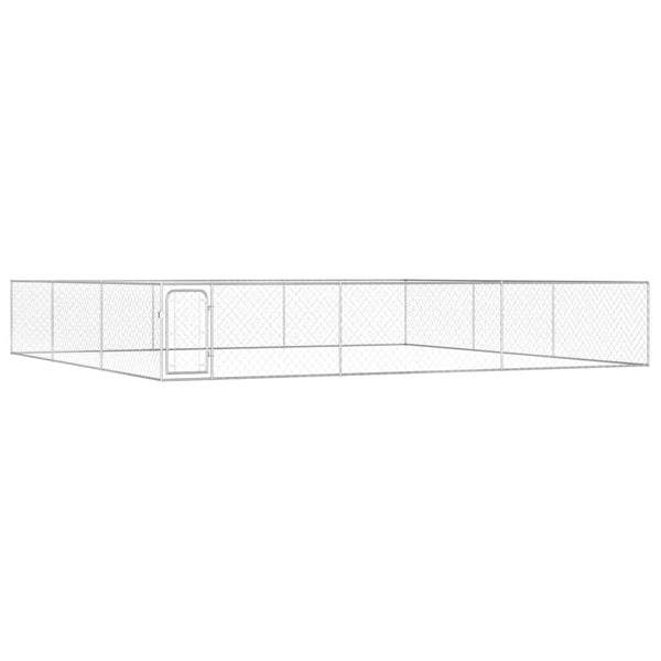 Vidaxl Outdoor Dog Kennel Galvanised Steel 6X6x1 M Dog Kennels
