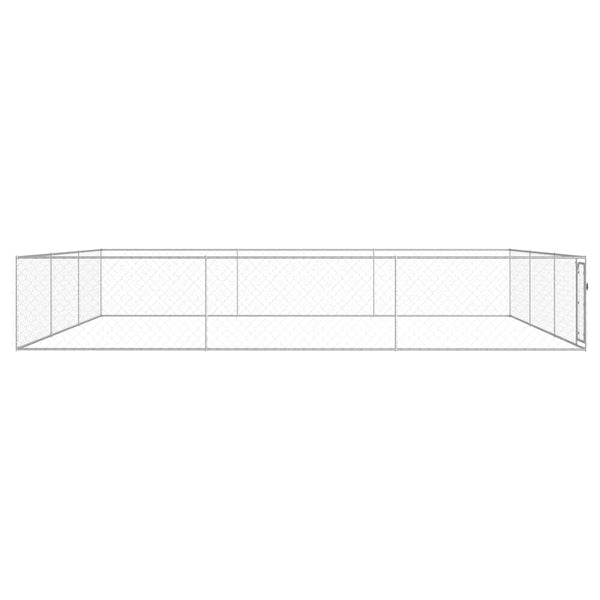 Vidaxl Outdoor Dog Kennel Galvanised Steel 6X6x1 M Dog Kennels