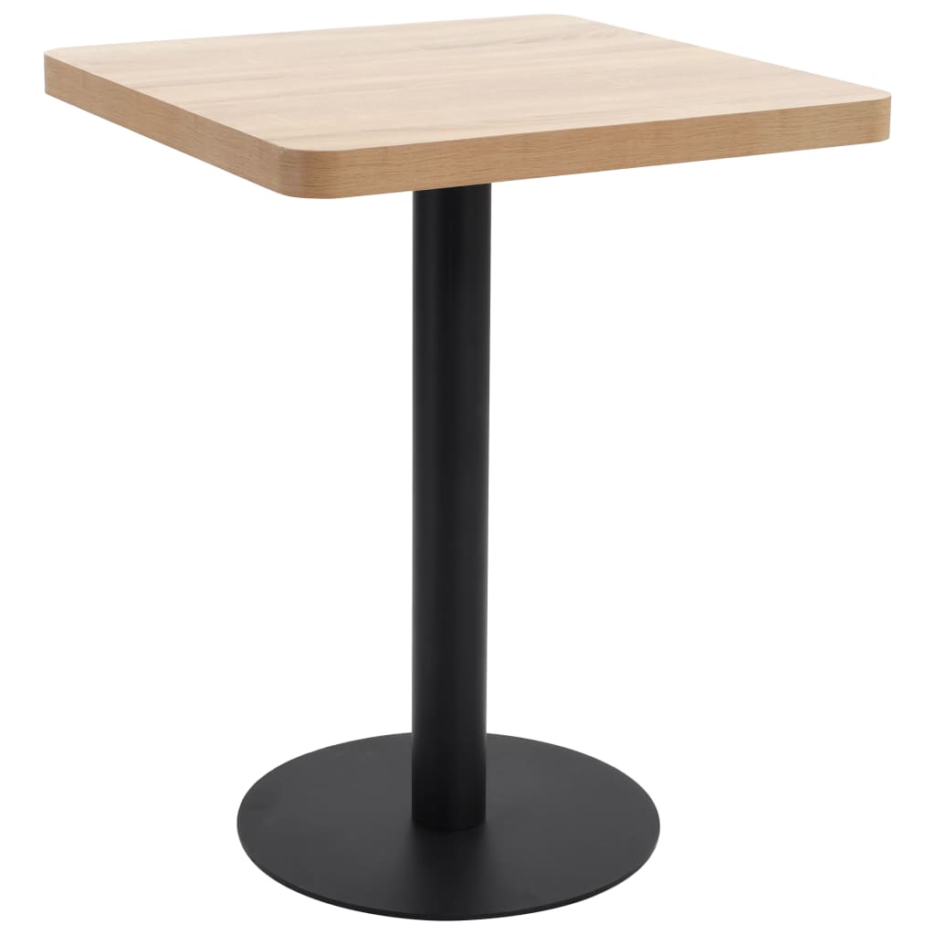 Bistro Table Light Brown 60X60 Cm Mdf Tables