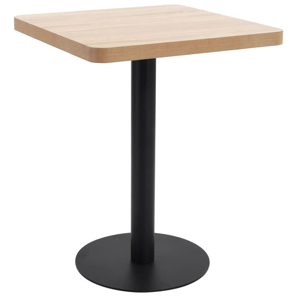 Bistro Table Light Brown 60X60 Cm Mdf Tables
