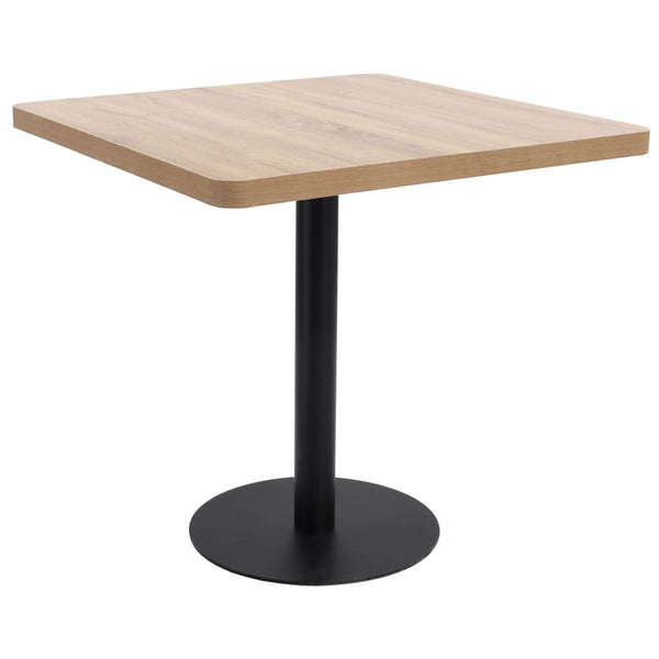 Bistro Table Light Brown 80X80 Cm Mdf Tables
