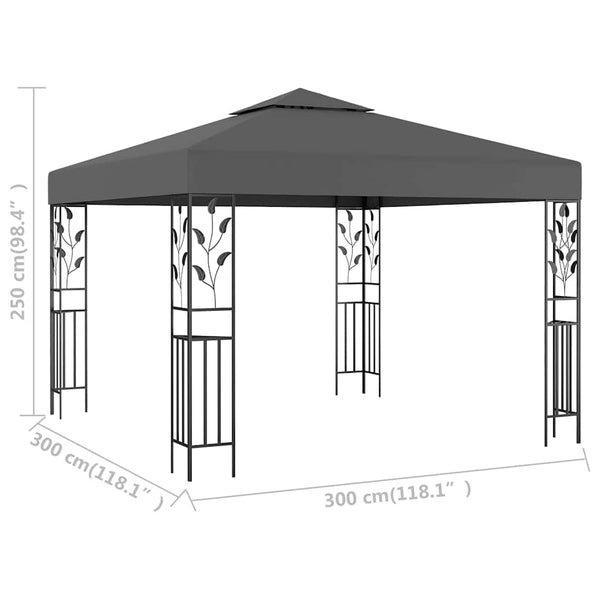 Vidaxl Gazebo 3X3 M Anthracite Gazebos & Pergolas
