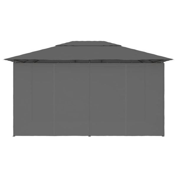 Garden Marquee With Curtains 4X3 Anthracite