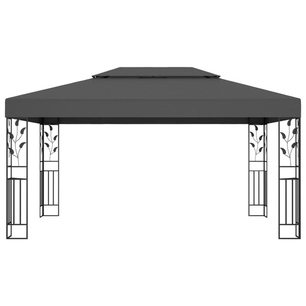 Gazebo With Double Roof 3X4m Anthracite