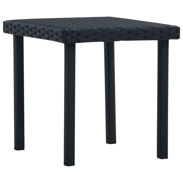 Vidaxl Garden Tea Table Black 40X40x40 Cm Poly Rattan Patio & Garden Tables