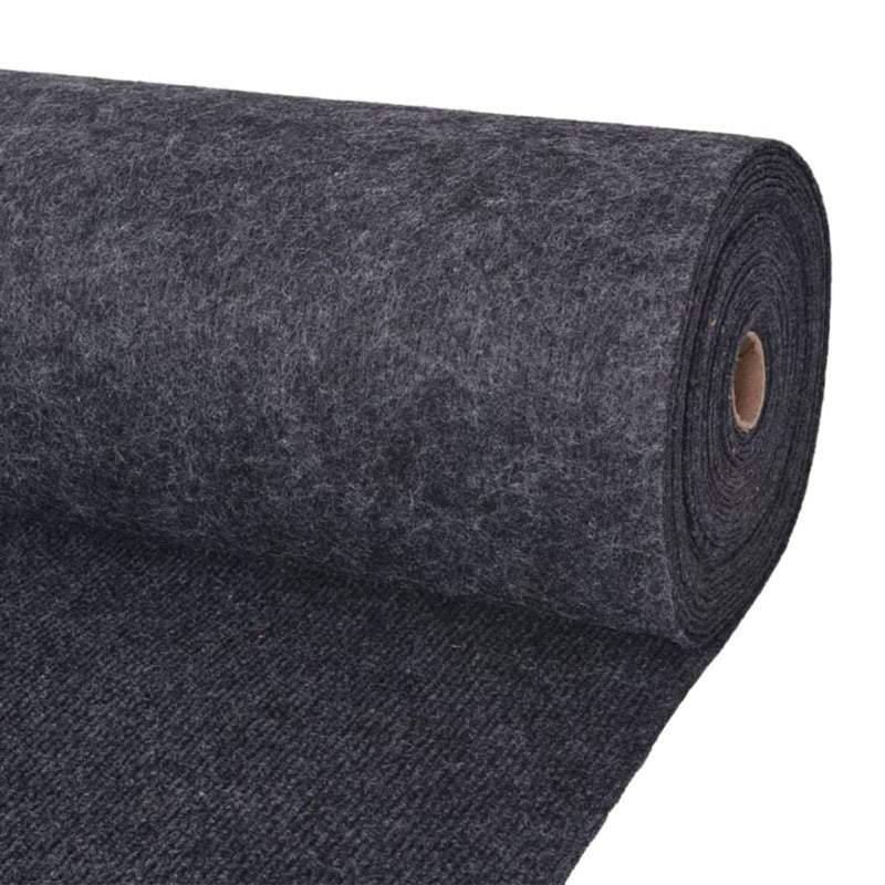 Fabric Exhibition Carpet Rib Anthracite Multipurpose Reusable Rug 1.2X10m Rugs & Carpets