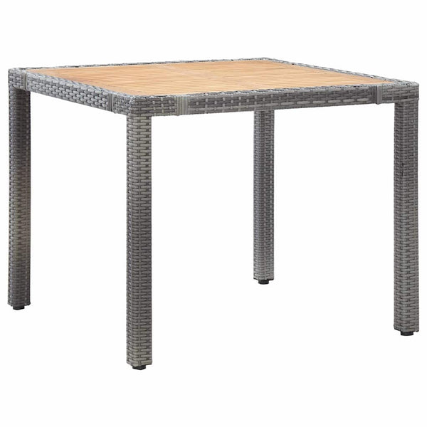 Vidaxl 5 Piece Outdoor Dining Set With Cushions Poly Rattan Grey Outdoor Dining Sets
