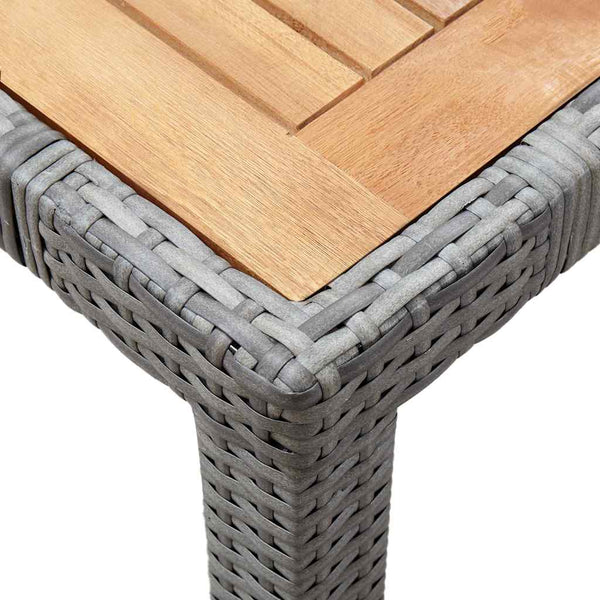 Vidaxl 5 Piece Outdoor Dining Set With Cushions Poly Rattan Grey Outdoor Dining Sets