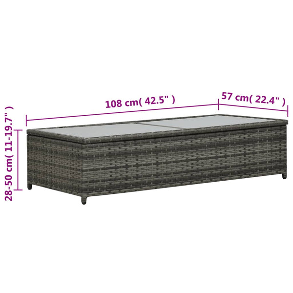 Vidaxl 4 Piece Garden Lounge Set With Cushions Poly Rattan Anthracite Loungers