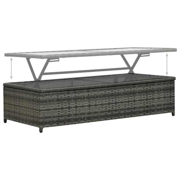 Vidaxl 4 Piece Garden Lounge Set With Cushions Poly Rattan Anthracite Loungers