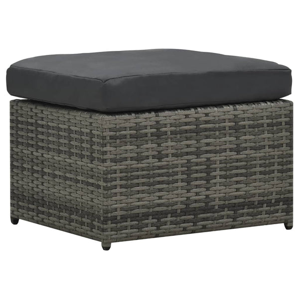 Vidaxl 4 Piece Garden Lounge Set With Cushions Poly Rattan Anthracite Loungers