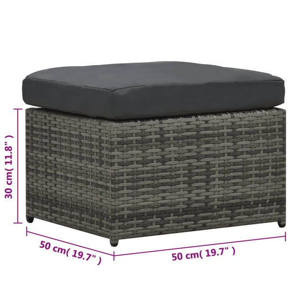4 Piece Garden Lounge Set With Cushions Poly Rattan Anthracite