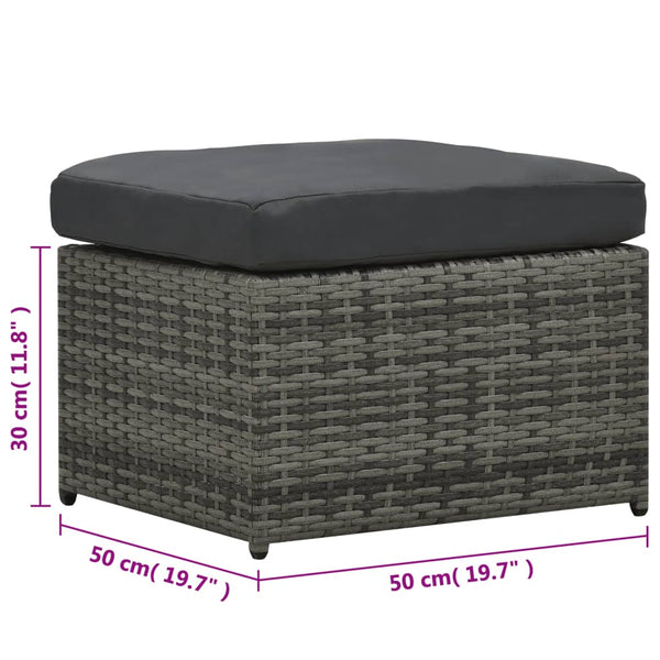 Vidaxl 4 Piece Garden Lounge Set With Cushions Poly Rattan Anthracite Loungers