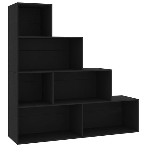 Bookshelves Book Cabinet/Room Divider Black 155X24x160 Cm Engineered Wood