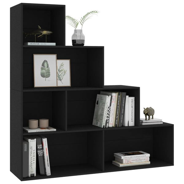 Bookshelves Book Cabinet/Room Divider Black 155X24x160 Cm Engineered Wood