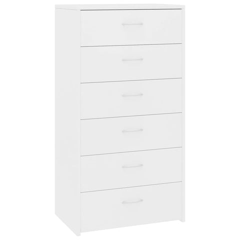 Vidaxl Sideboard With 6 Drawers White 50X34x96 Cm Engineered Wood Sideboards & Buffets