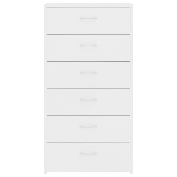 Vidaxl Sideboard With 6 Drawers White 50X34x96 Cm Engineered Wood Sideboards & Buffets