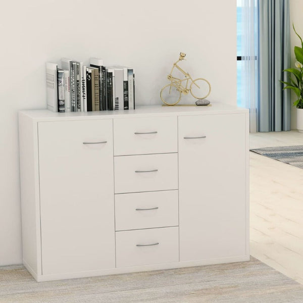 Sideboard White 88X30x65 Cm Engineered Wood Sideboards & Buffets