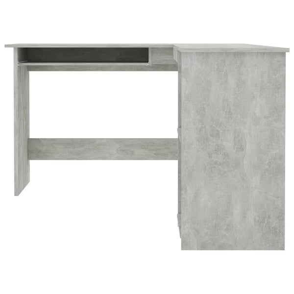 L Shaped Corner Desk Concrete Grey 120X140x75 Cm Engineered Wood Home Office Desks