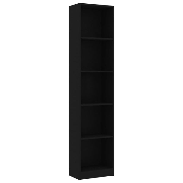 5-Tier Book Cabinet 40X24x175 Cm Engineered Wood