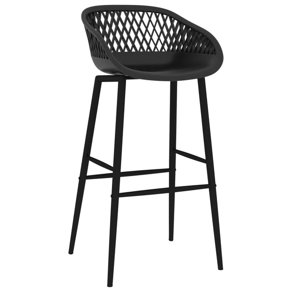 Bar Chairs 4 Pcs Black Benches Bar Stools