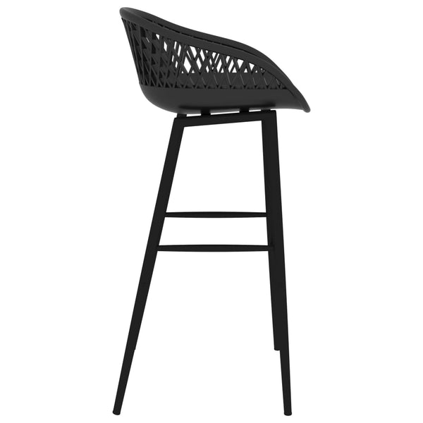 Bar Chairs 4 Pcs Black Benches Bar Stools