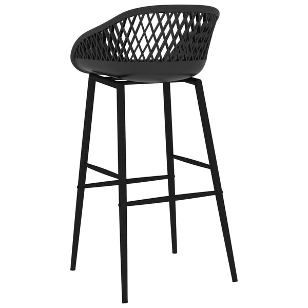 Bar Chairs 4 Pcs Black Benches Bar Stools