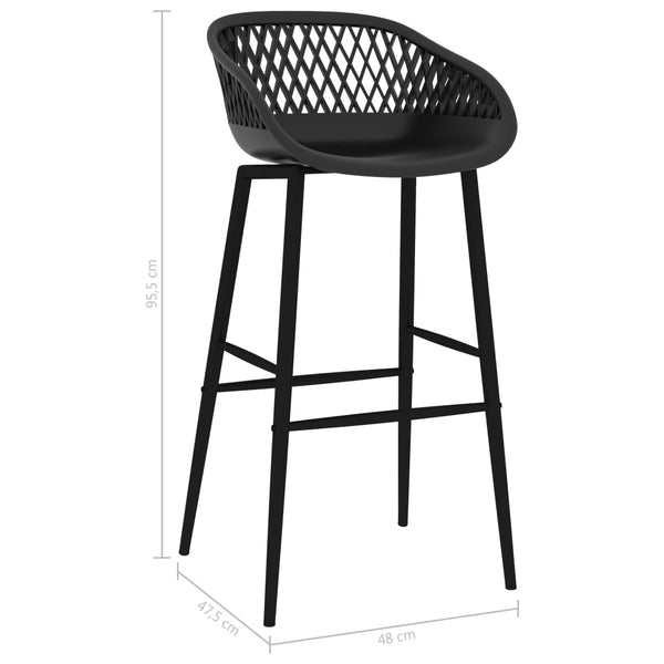 Bar Chairs 4 Pcs Black Benches Bar Stools