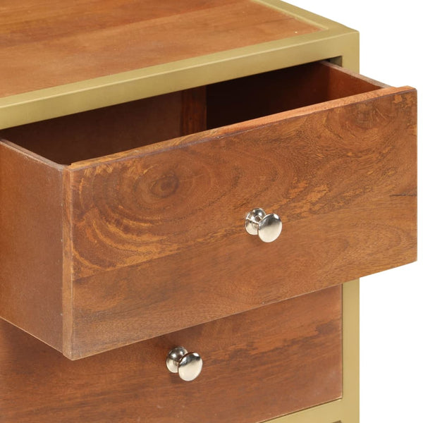 Bedside Cabinet 40X35x50 Cm Solid Mango Wood Bedside Tables