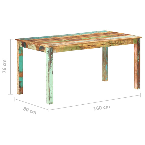 Dining Tables Dining Table Solid Reclaimed Wood 160X80x76 Cm