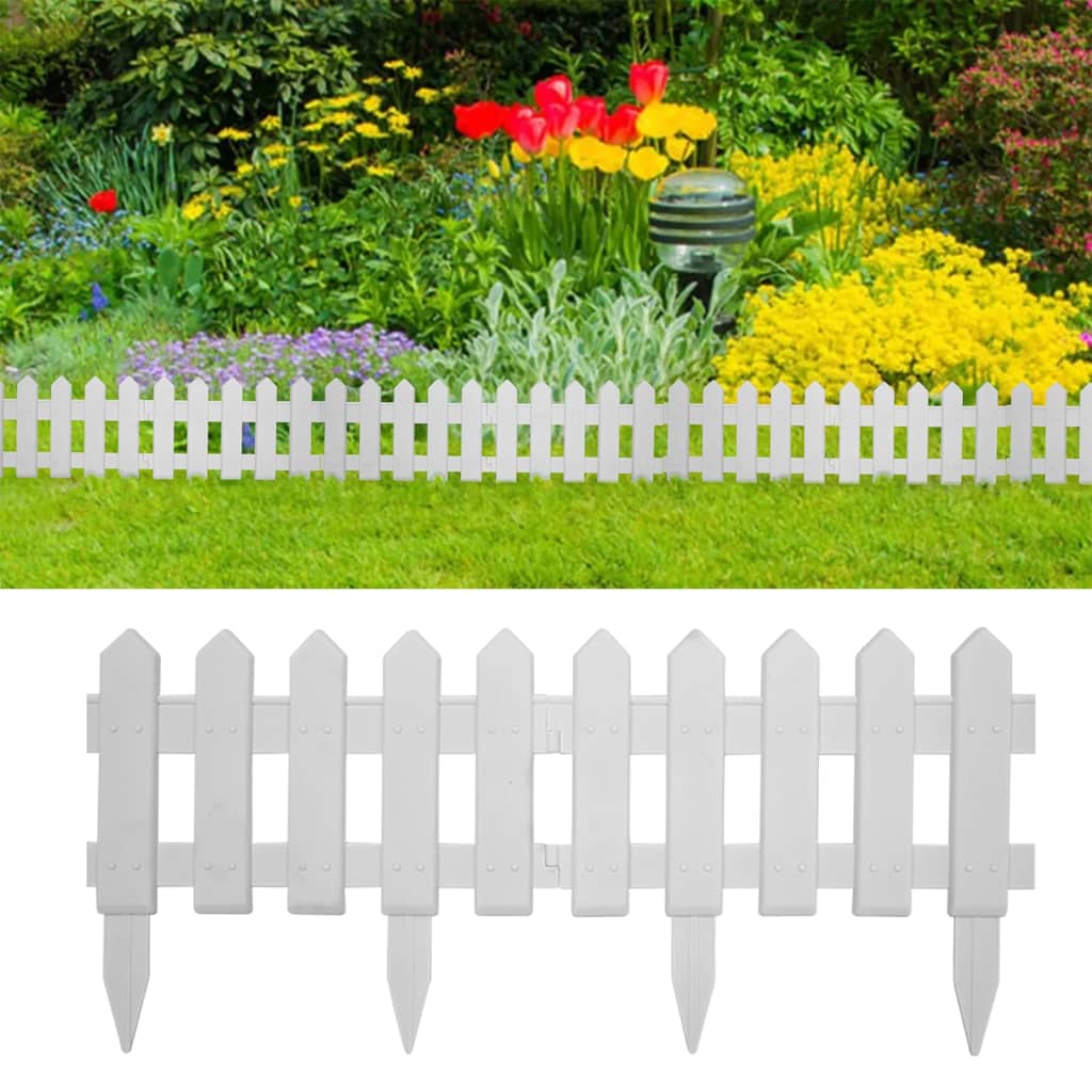 Vidaxl Lawn Edgings 25 Pcs White 10 M Pp Garden Edging & Borders