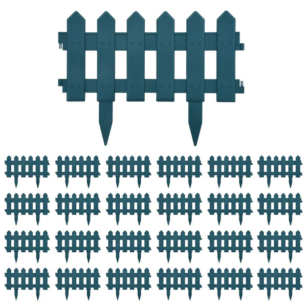 Vidaxl Lawn Edgings 25 Pcs Green 10 M Pp Garden Edging & Borders