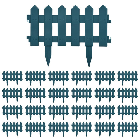 Vidaxl Lawn Edgings 25 Pcs Green 10 M Pp Garden Edging & Borders