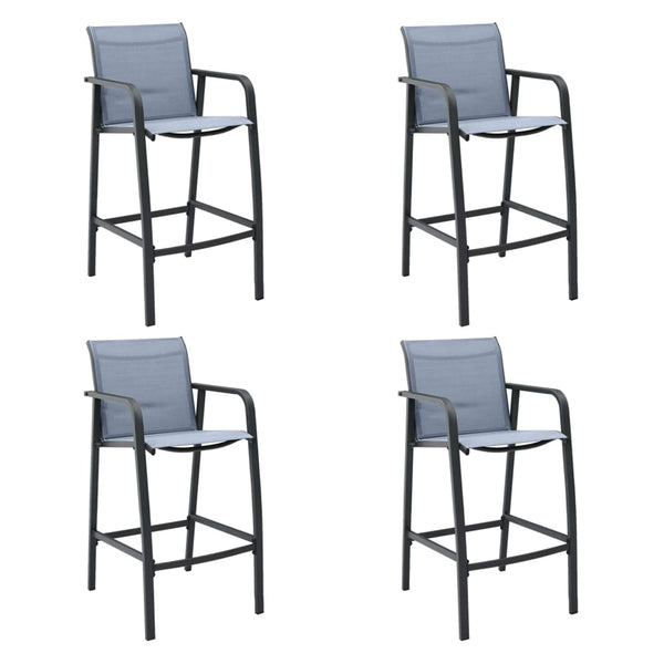 Garden Bar Chairs 4 Pcs Textilene