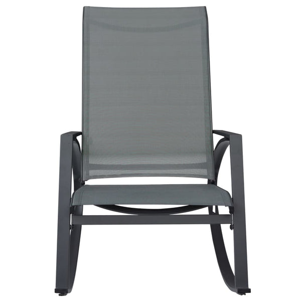 Garden Rocking Chairs 2 Pcs Textilene Dark Grey