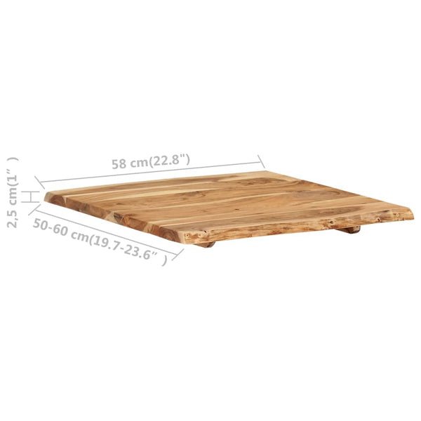 Vidaxl Table Top Solid Acacia Wood 58X(50 60)X2.5 Cm Tables