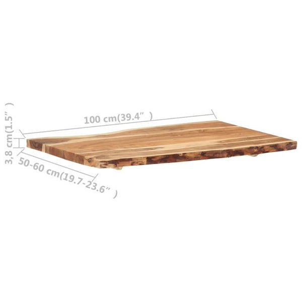 Tables Table Top Solid Acacia Wood 100X(50 60)X3.8 Cm