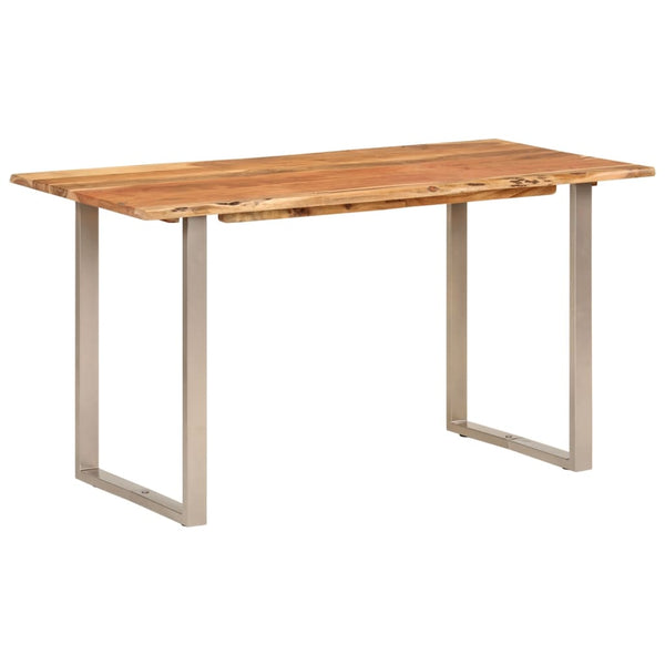 Dining Table 140X70x76 Cm Solid Acacia Wood Dining Tables