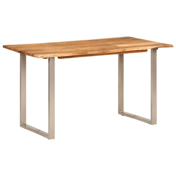 Dining Table 140X70x76 Cm Solid Acacia Wood Dining Tables