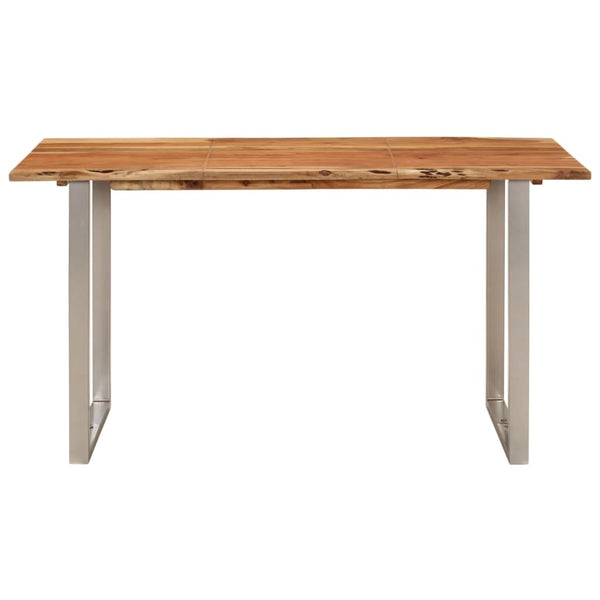 Dining Table 140X70x76 Cm Solid Acacia Wood Dining Tables